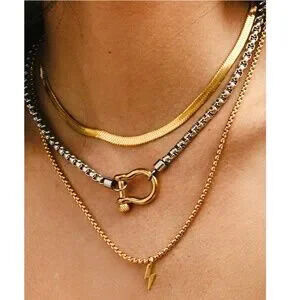 18k Gold Plated Stainless Steel minimalist Necklace